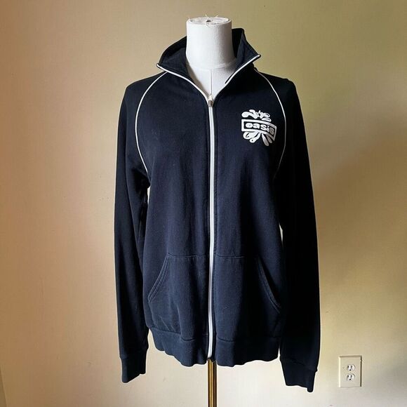 Vintage Y2K Oasis Track Jacket Black White Zip Up Dig Out‎ Your Soul Tour Medium - Picture 1 of 13